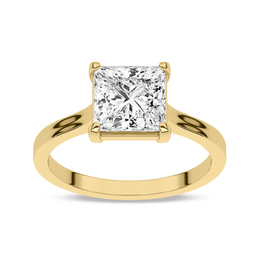 Diamond Engagement Ring with Baguette Diamond Surround