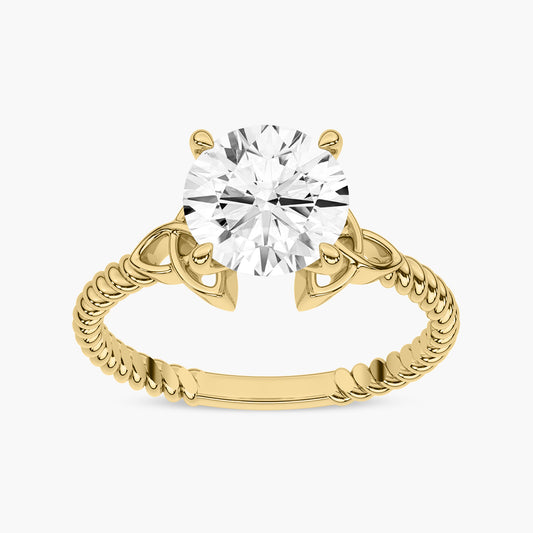 Enchanting Knotwork Twist Solitaire Engagement Ring