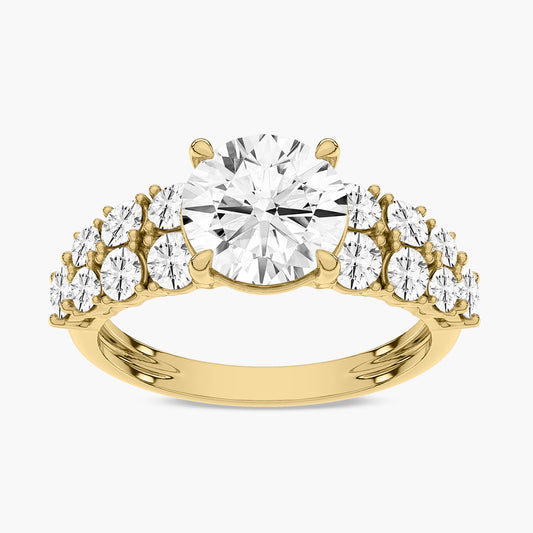 Side Accent Diamond Engagement Ring