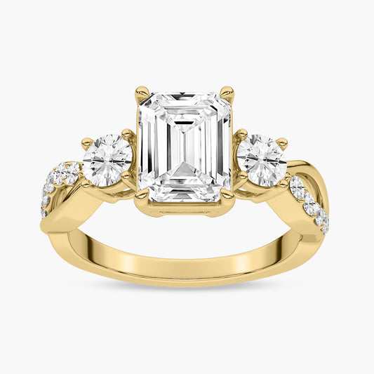 Diamond Swirl Engagement Ring