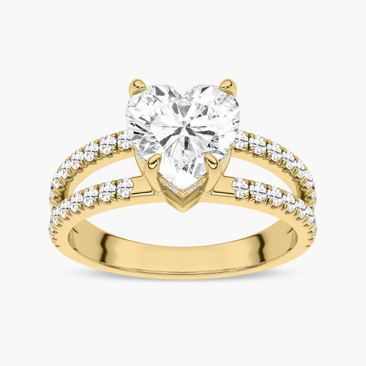 Diamond Engagement Ring with Split Shank