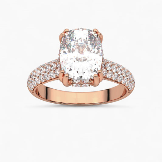 Diamond Hidden Halo Engagement Ring