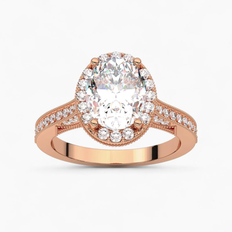 hidden halo lab grown diamond engagement rings