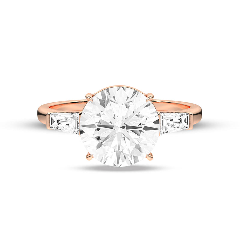 three stone lab grown diamond engagement rings