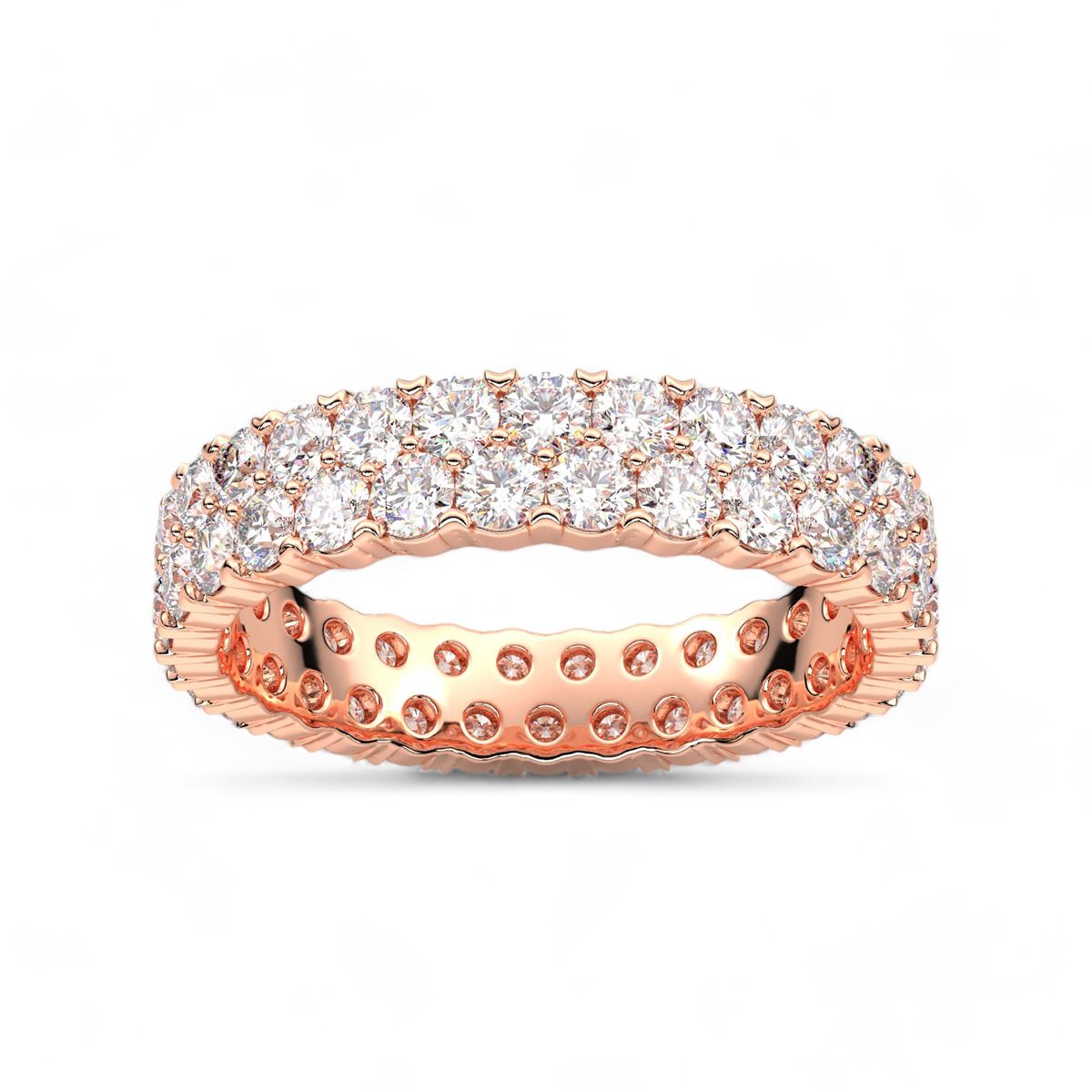 Double-Row Eternity Wedding Band