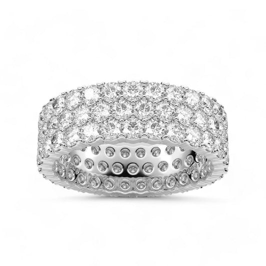 Triple-row Eternity Wedding Band