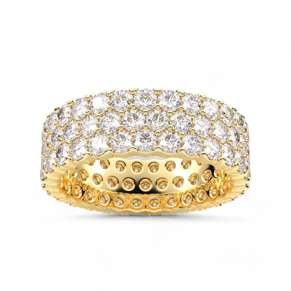 Triple-row Eternity Wedding Band
