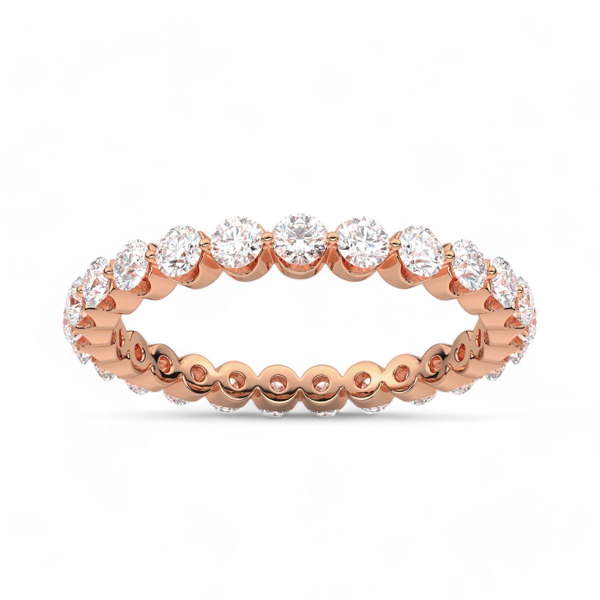Single Prong Round Cut Eternity Band