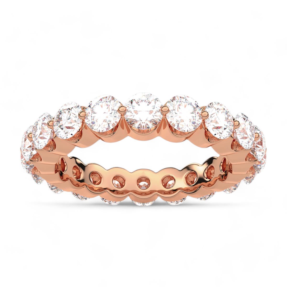 Single Prong Round Cut Eternity Band