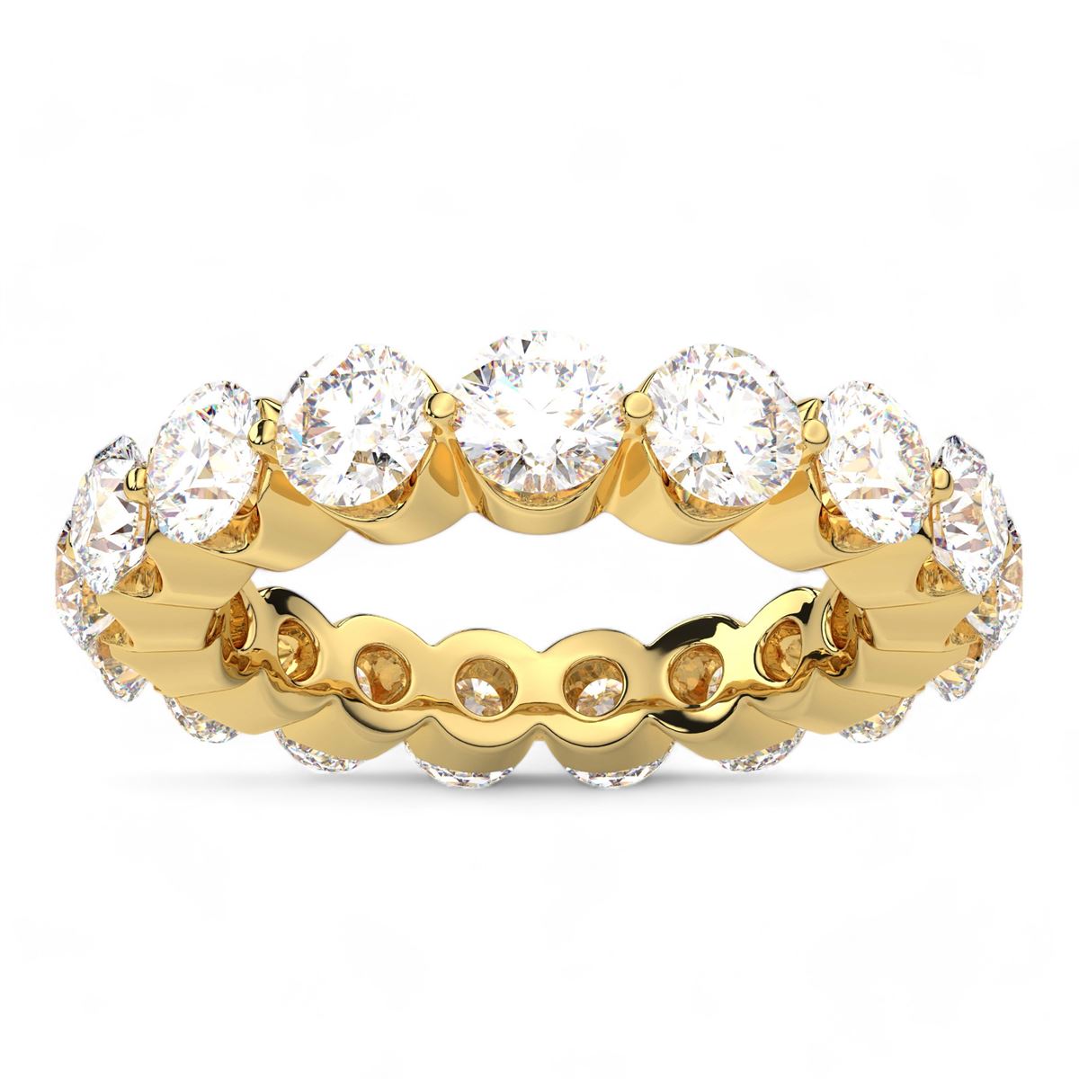 Single Prong Round Cut Eternity Band
