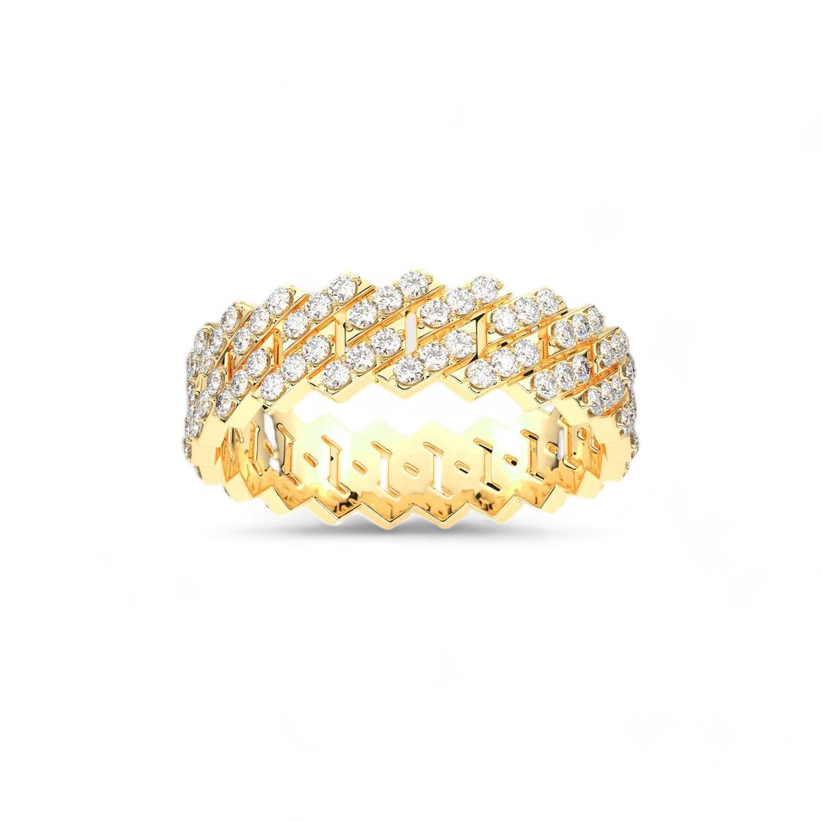 Diamond Cuban Ring