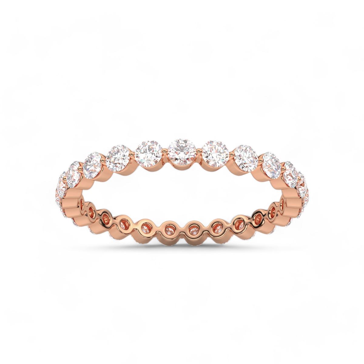 Single Prong Round Cut Eternity Band
