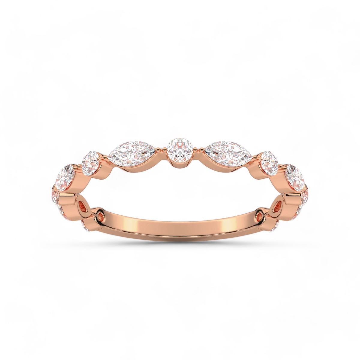 Marquise and Round Diamond Band