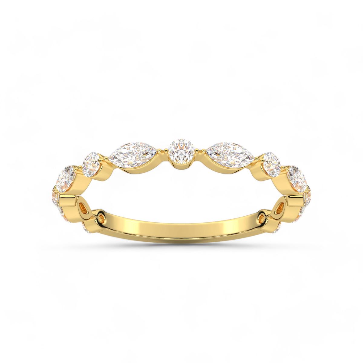Marquise and Round Diamond Band