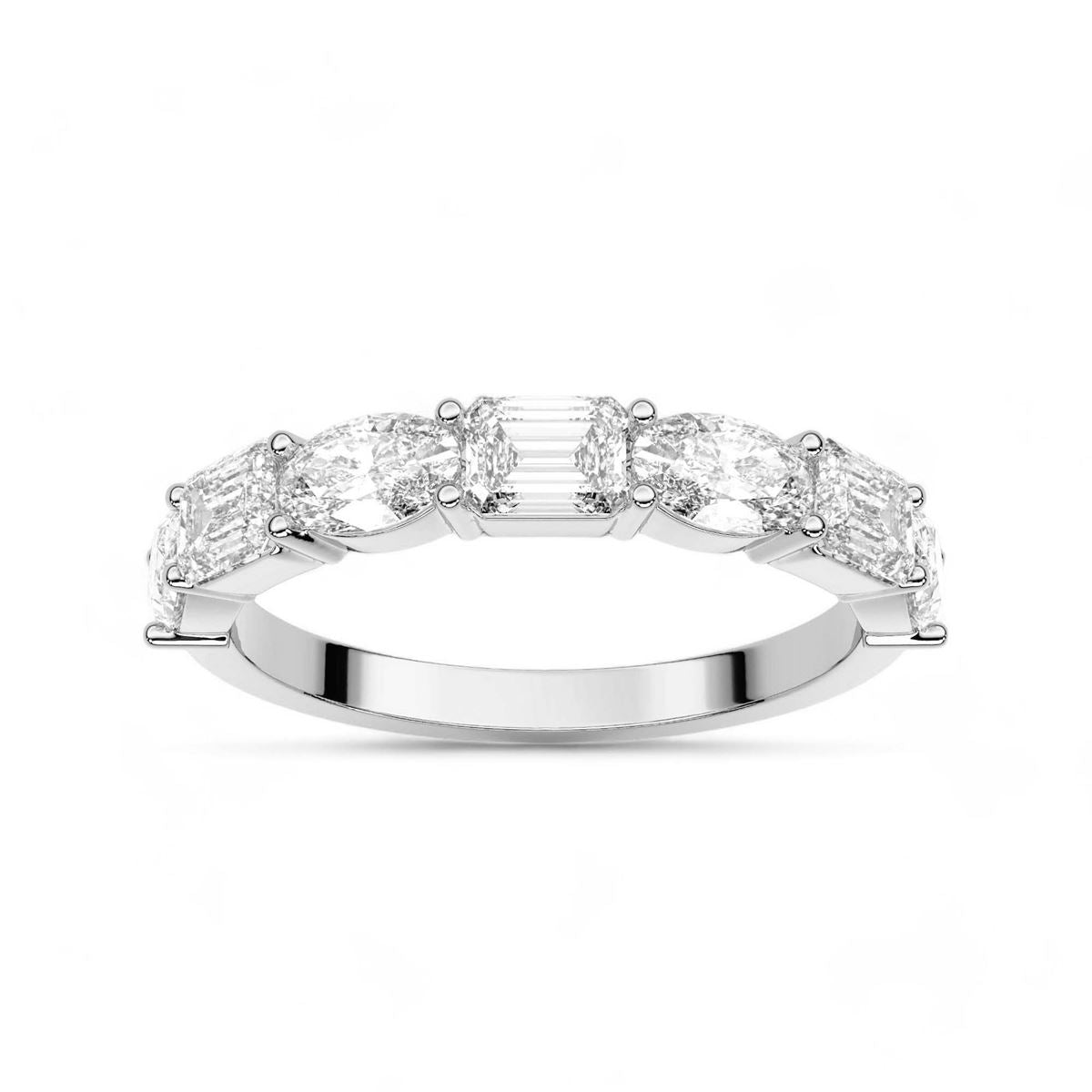 Oval and Emerald Cut Diamond band
