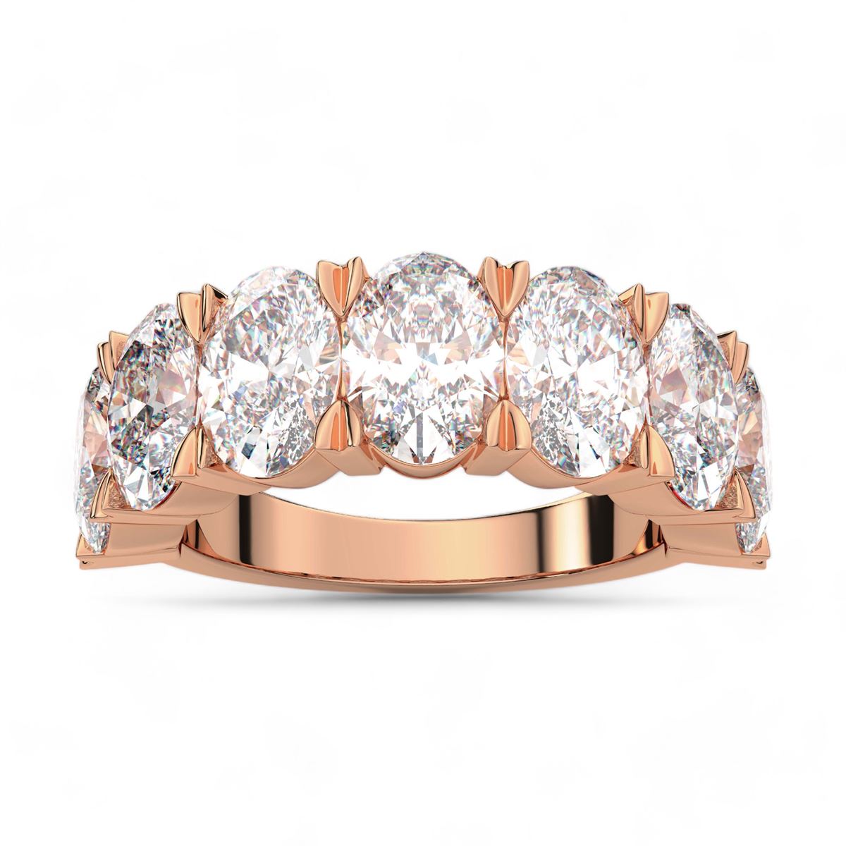Seven Stone Oval Cut Ring