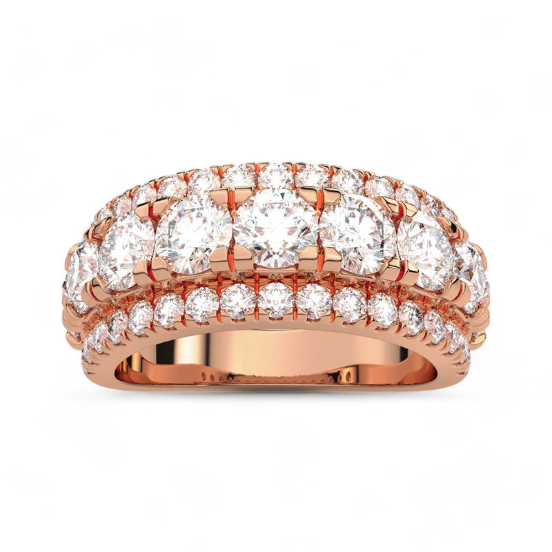 womens triple row rings