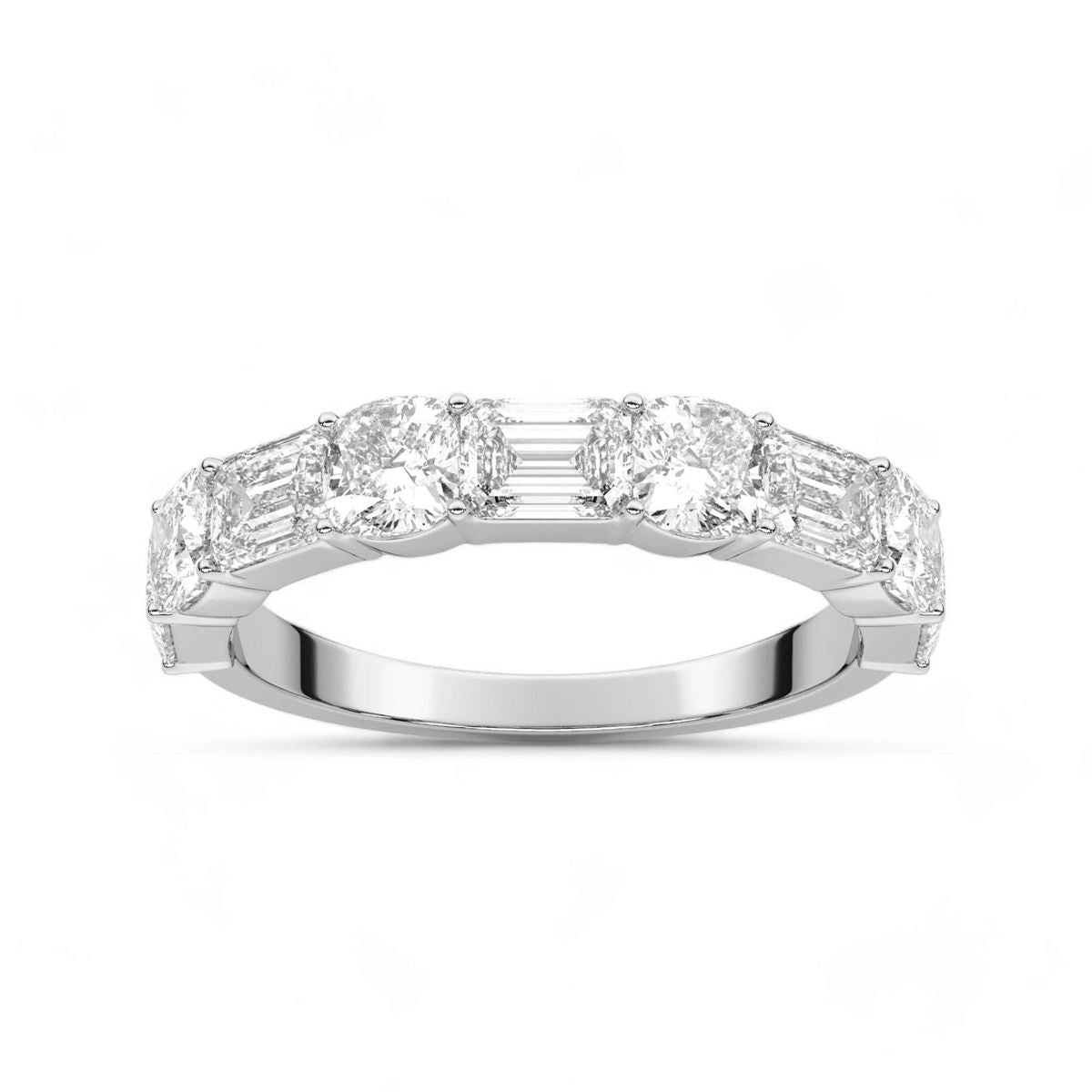Round and Emerald Cut Band