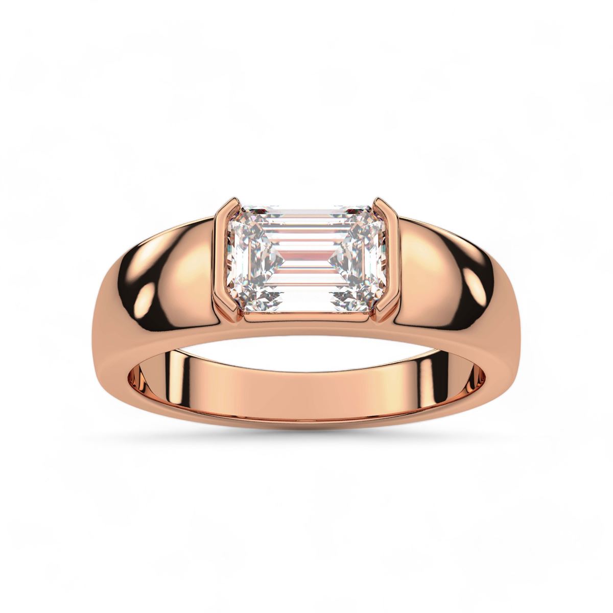 Bold Emerald-Cut Diamond Ring