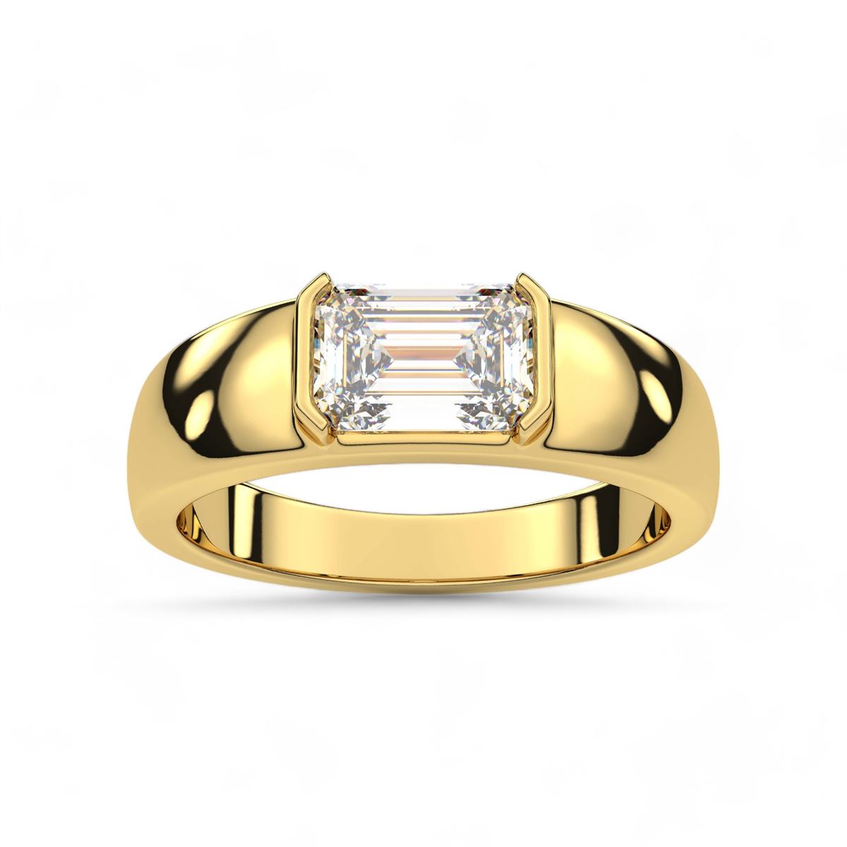 Bold Emerald-Cut Diamond Ring