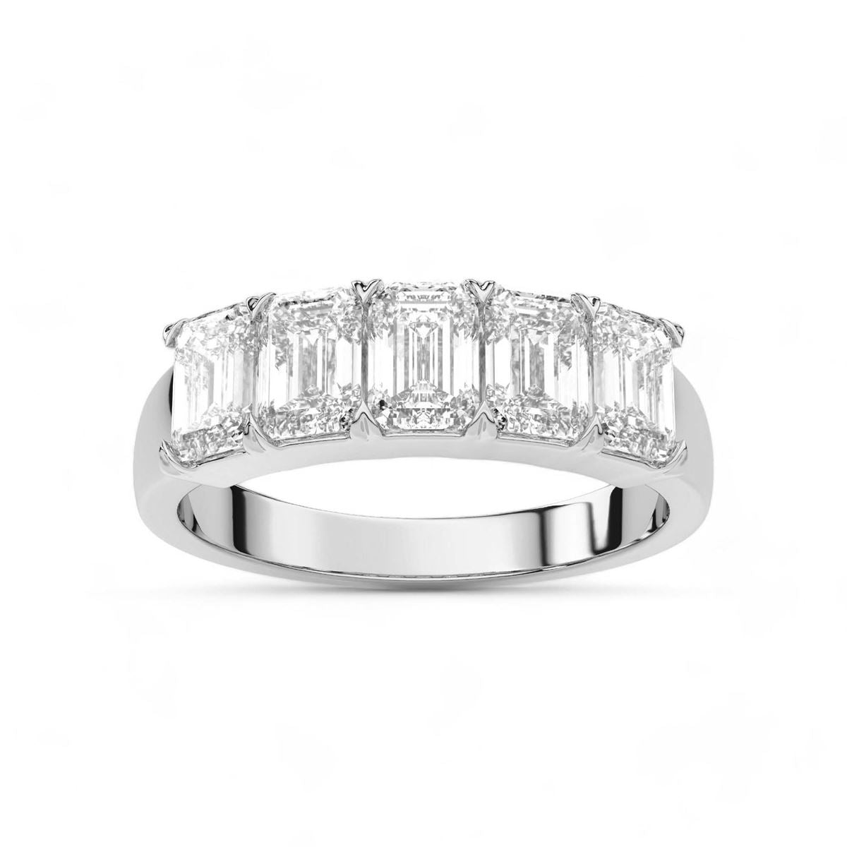 Five Stone Emerald Cut Ring