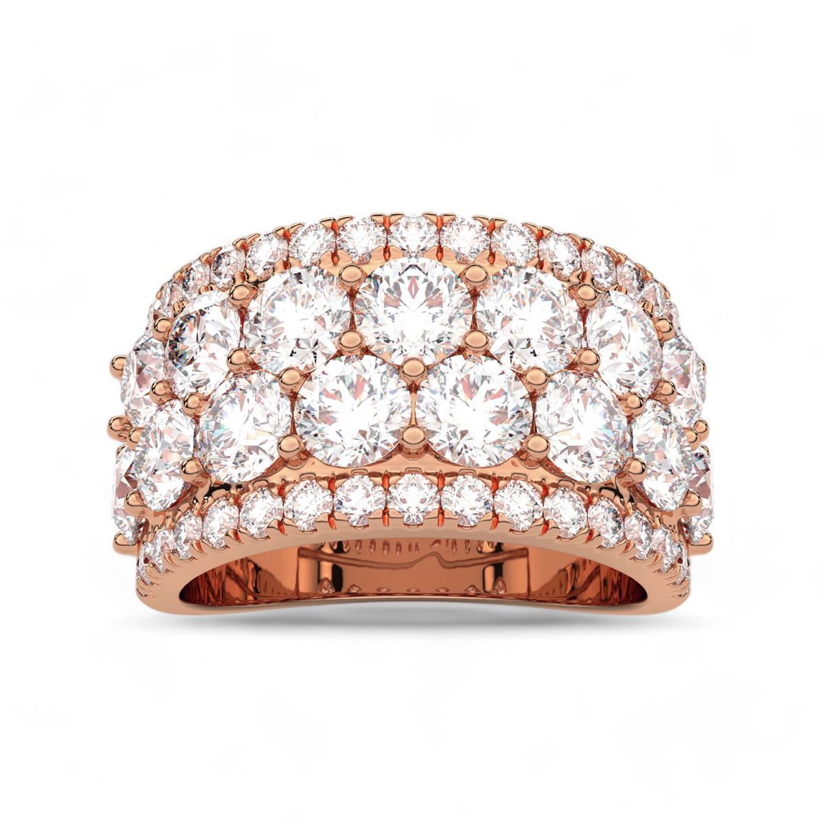 Grand Double Row Diamond Eternity Band