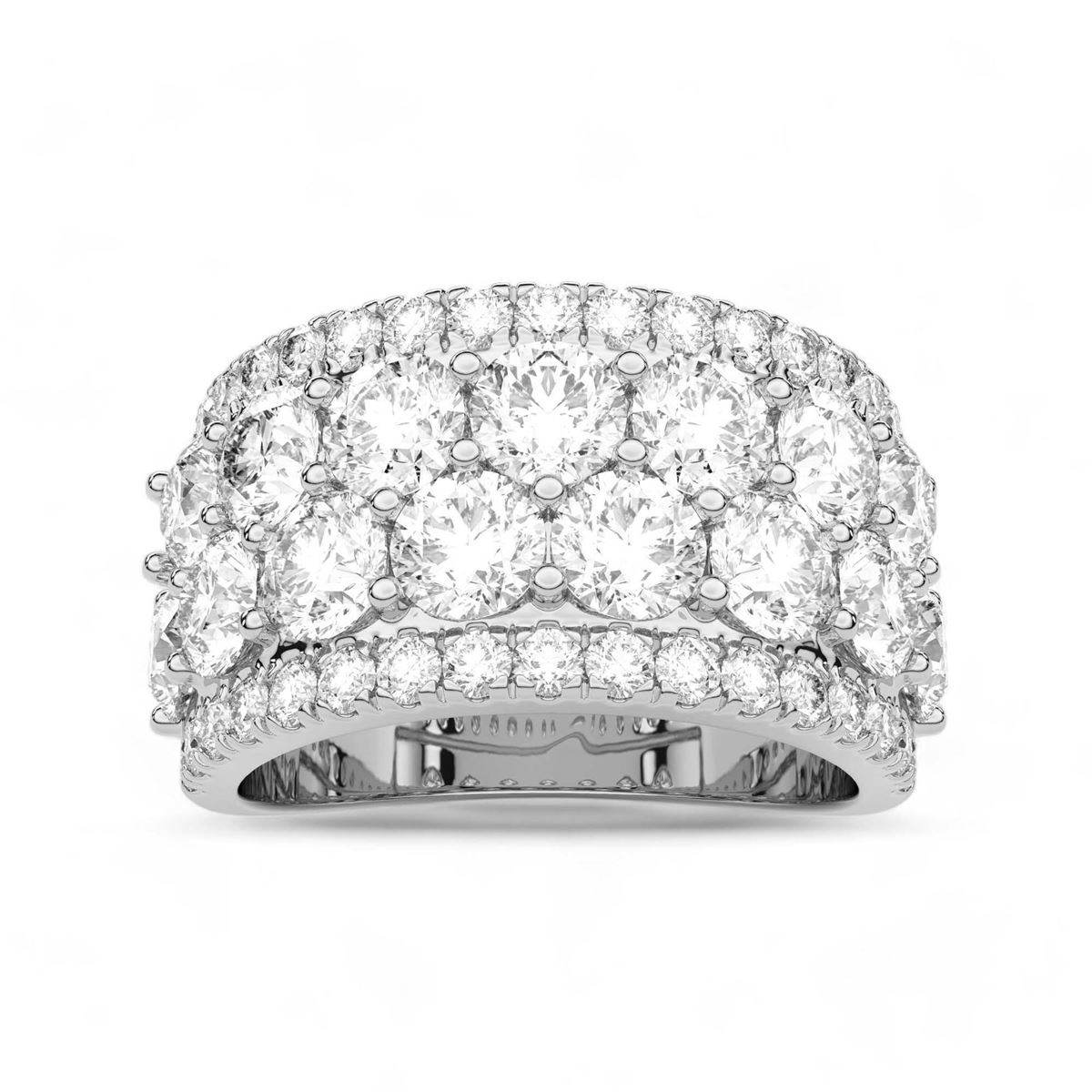 Grand Double Row Diamond Eternity Band