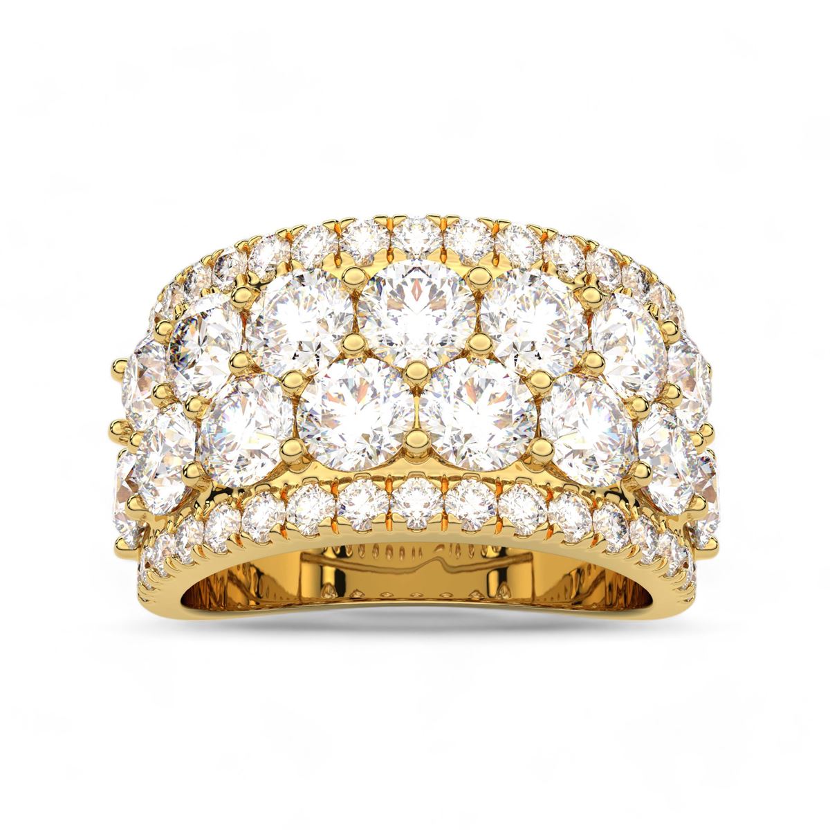 Grand Double Row Diamond Eternity Band