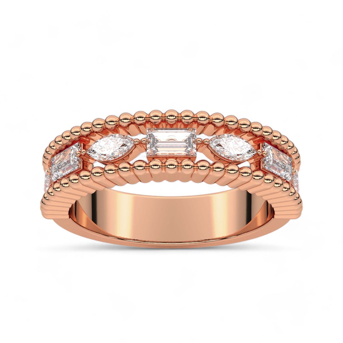 Vintage Inspired Marquise and Baguette band