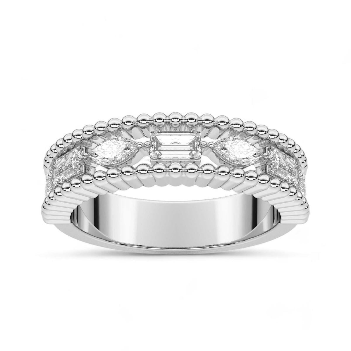 Vintage Inspired Marquise and Baguette band