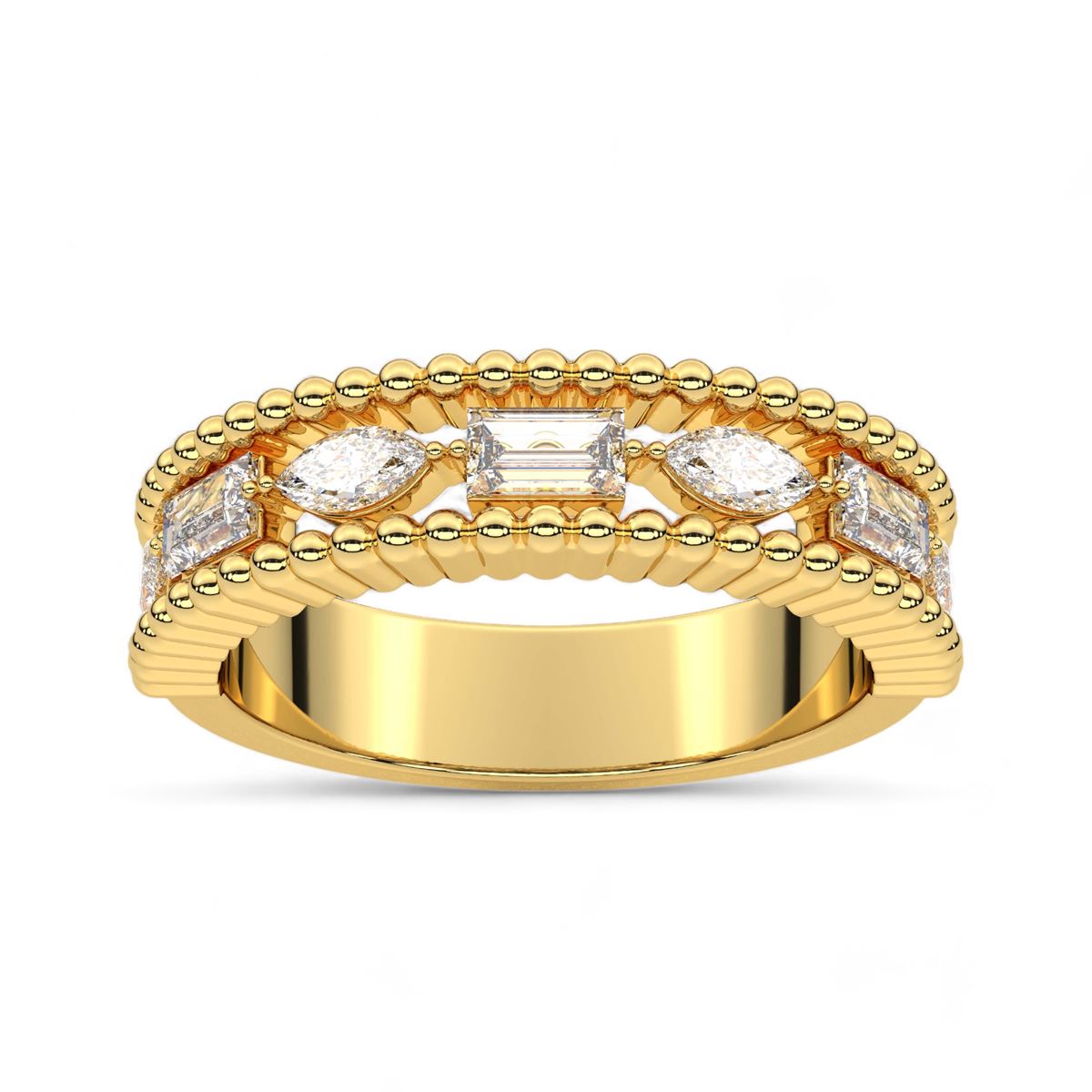 Vintage Inspired Marquise and Baguette band