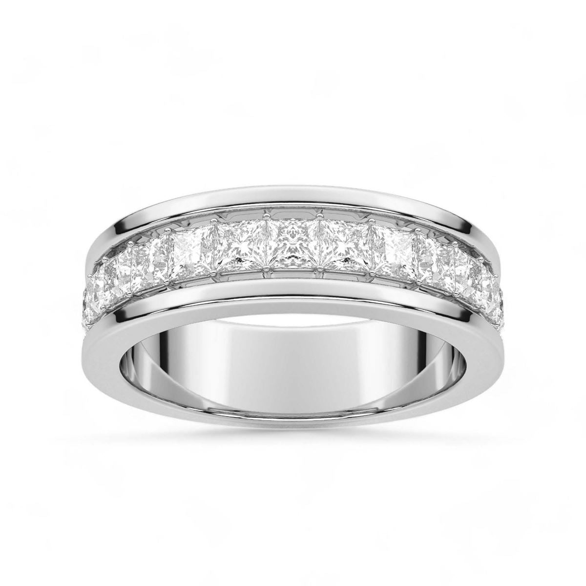 Channel Prong Set Princess Cut Band