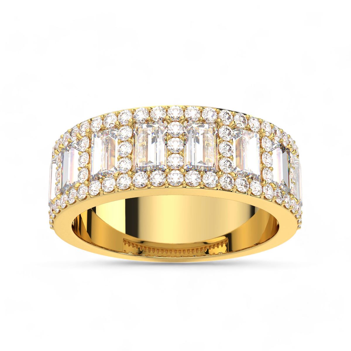 Studded Baguette Cut Band