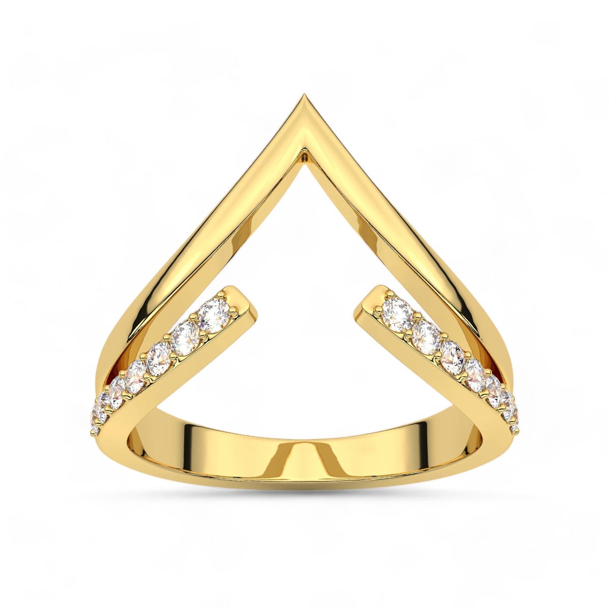Open Chevron Diamond Accent